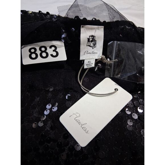 Flawless Women's size XL Sequin Tulle Holiday Party Special Event Date Night Top - Picture 12 of 12